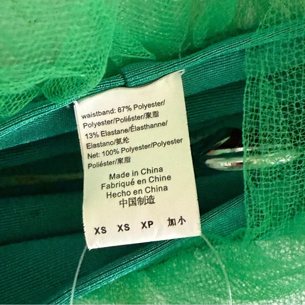 Claire's Green Tulle Skirt with Yellow Details